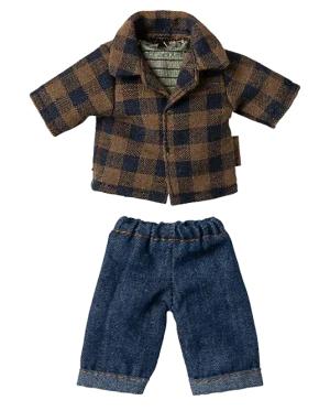 Maileg - Brown Shirt & Pants Dad Mouse SS25
