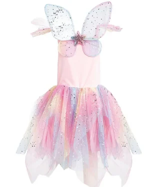 GP -Rainbow Fairy Dress & Wings, Size 5-6