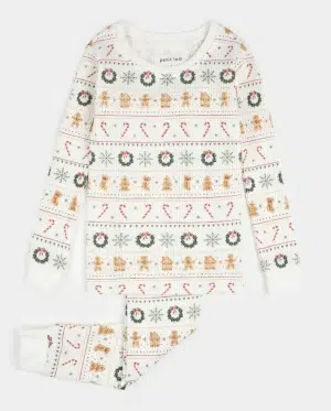 Petit Lem - Christmas Waffle 2pc Pajama