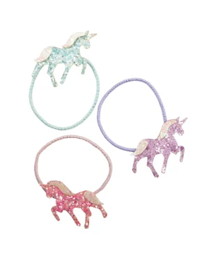 GP- Pretty Pony Ponytail Holders 3pcs (unicorn)