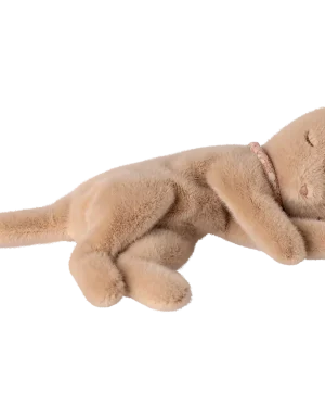 Maileg - Sleeping kitten plush, Small - Cream peach SS26