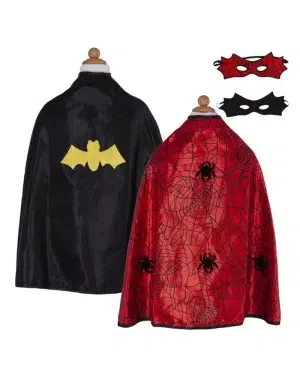 GP- Reversible Spider/Bat Cape & Mask 3-4y