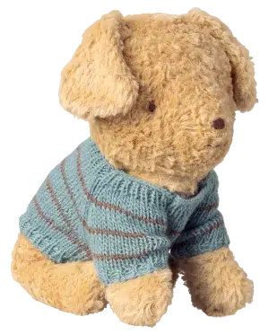 Maileg - Puppy supply, Small, Knitted sweater - Dusty blue