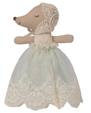 Maileg - Baby mouse in gown - Mint SS26