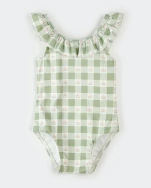 Petit Lem- Green Gingham Swimsuit