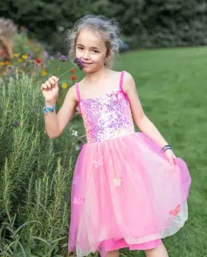 GP- Butterfly Bliss Dress Hot Pink 5-6y