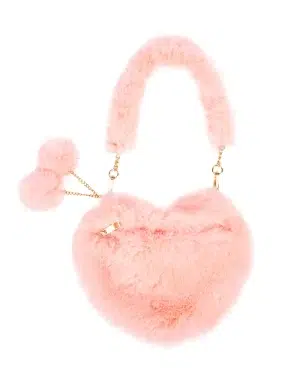 GP- Peach Furry Purse