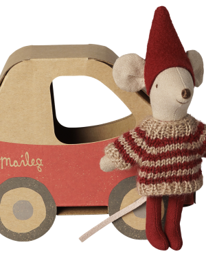 PRE ORDER Maileg- Christmas Little Sister in Car Box FW26