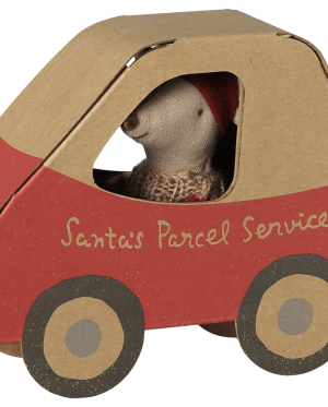 PRE ORDER Maileg- Christmas Little Sister in Car Box FW26