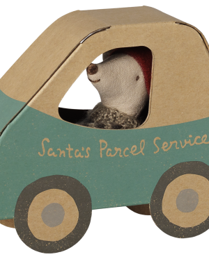 Maileg- Xmas Lil Bro in Car Box FW26