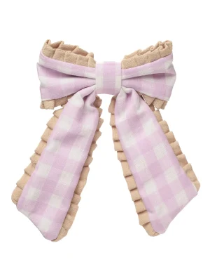 Rockahula - Gingham Ruffle Bow Clip