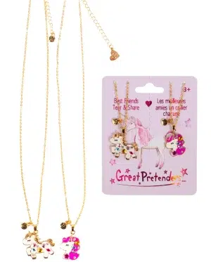 GP- Bejewelled Unicorns Share Necklace