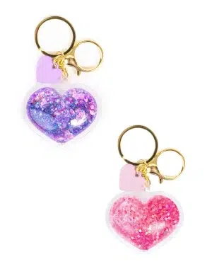 GP- Sparkle Swirl Heart Bag Charm