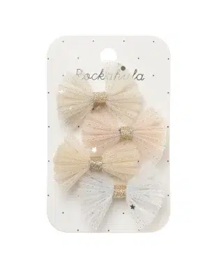 Rockahula- Shimmer Tulle Mini Bow Clips